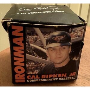 Cal Ripken Jr Ironman Commemorative Limited Edition Baseball with Box & COA
